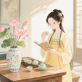古风铺面筝乐：绵长弦韵，拉高门店国风质感